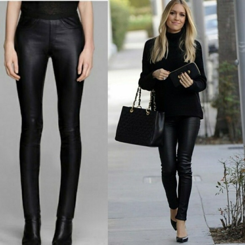 ABS Platinum Faux Leather Leggings